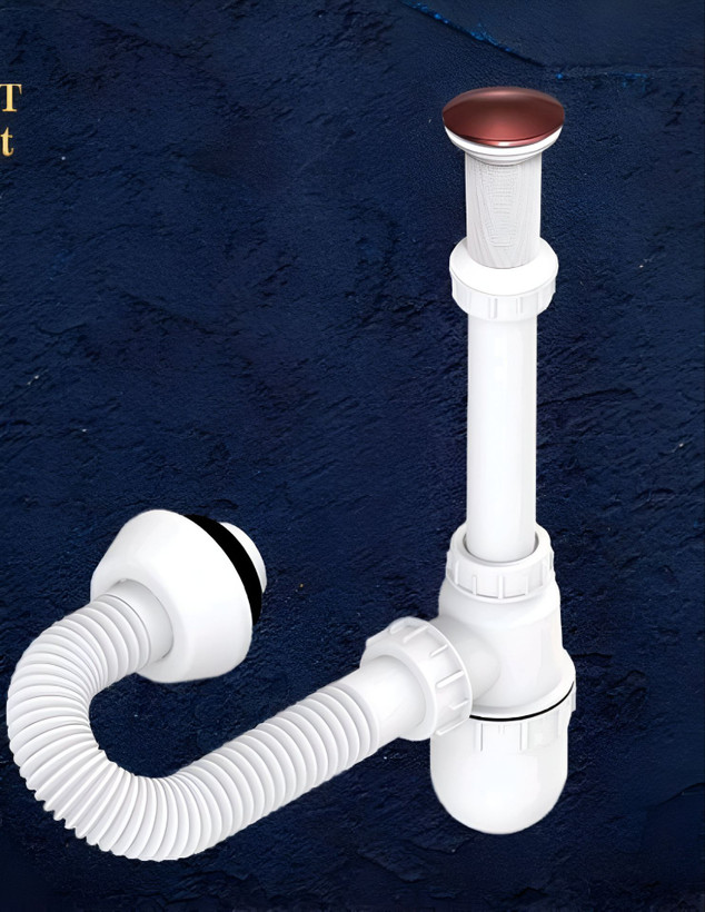 سیفون روشویی بازیرآب اتومات رزگلد کد 5-210